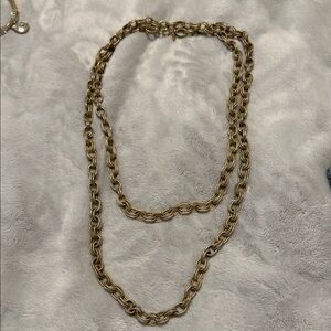 Rare Antique 56" chunky chain Monet necklace